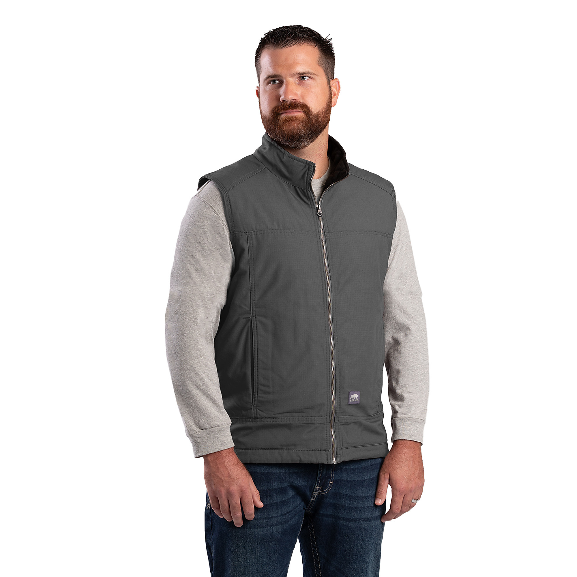 Berne Apparel Torque Ripstop Vest, Fleece Lined